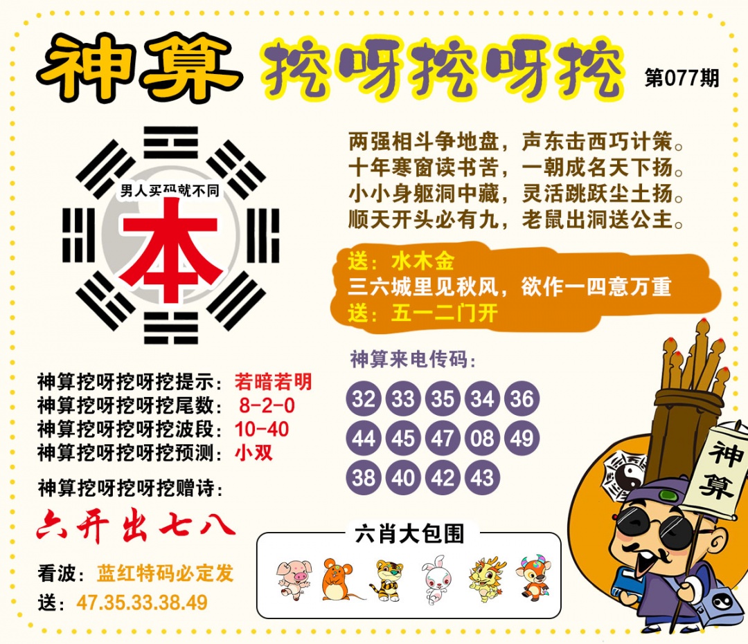 077期神算挖呀挖[图]