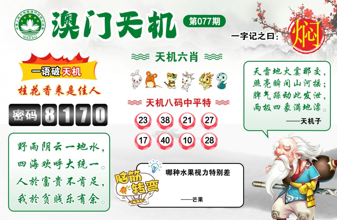 077期澳门天机[图]