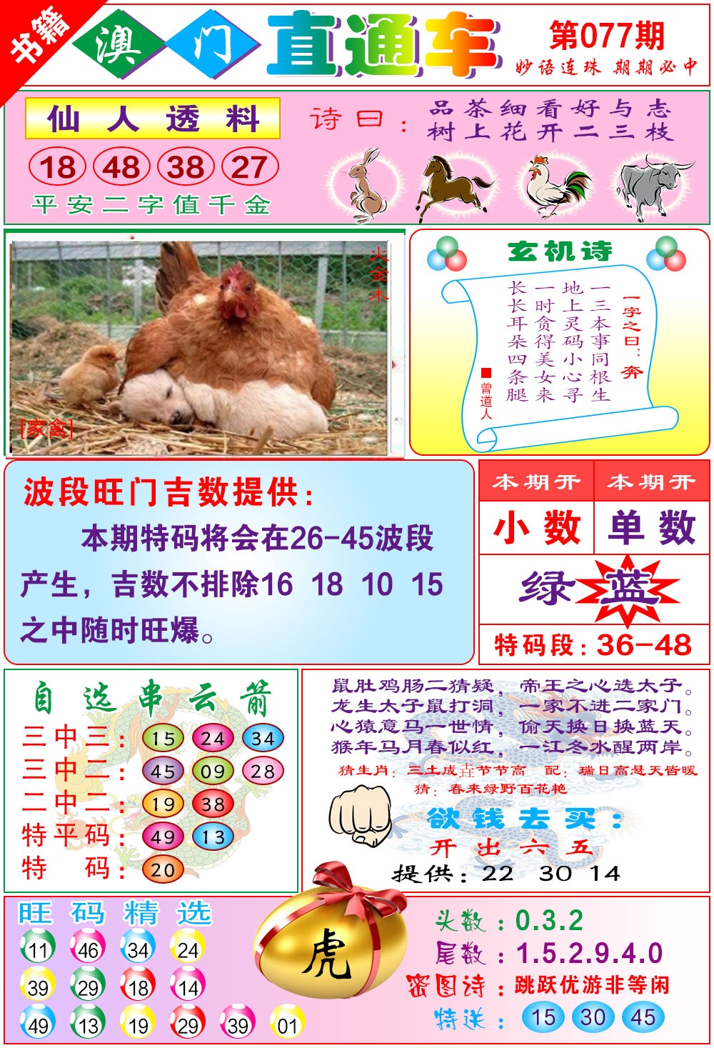 077期白姐直通车[图]